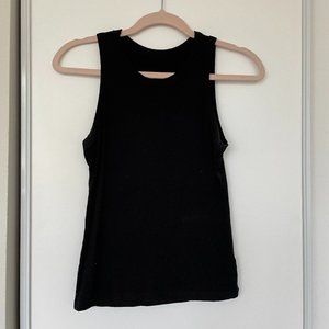 Black Ribbed Tank Size Medium